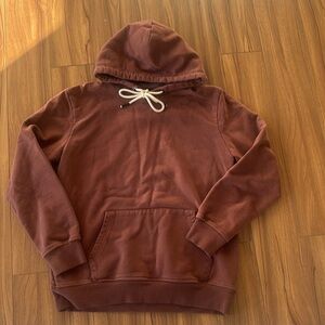 Men's Hooded Pullover Sweatshirt - Burgundy